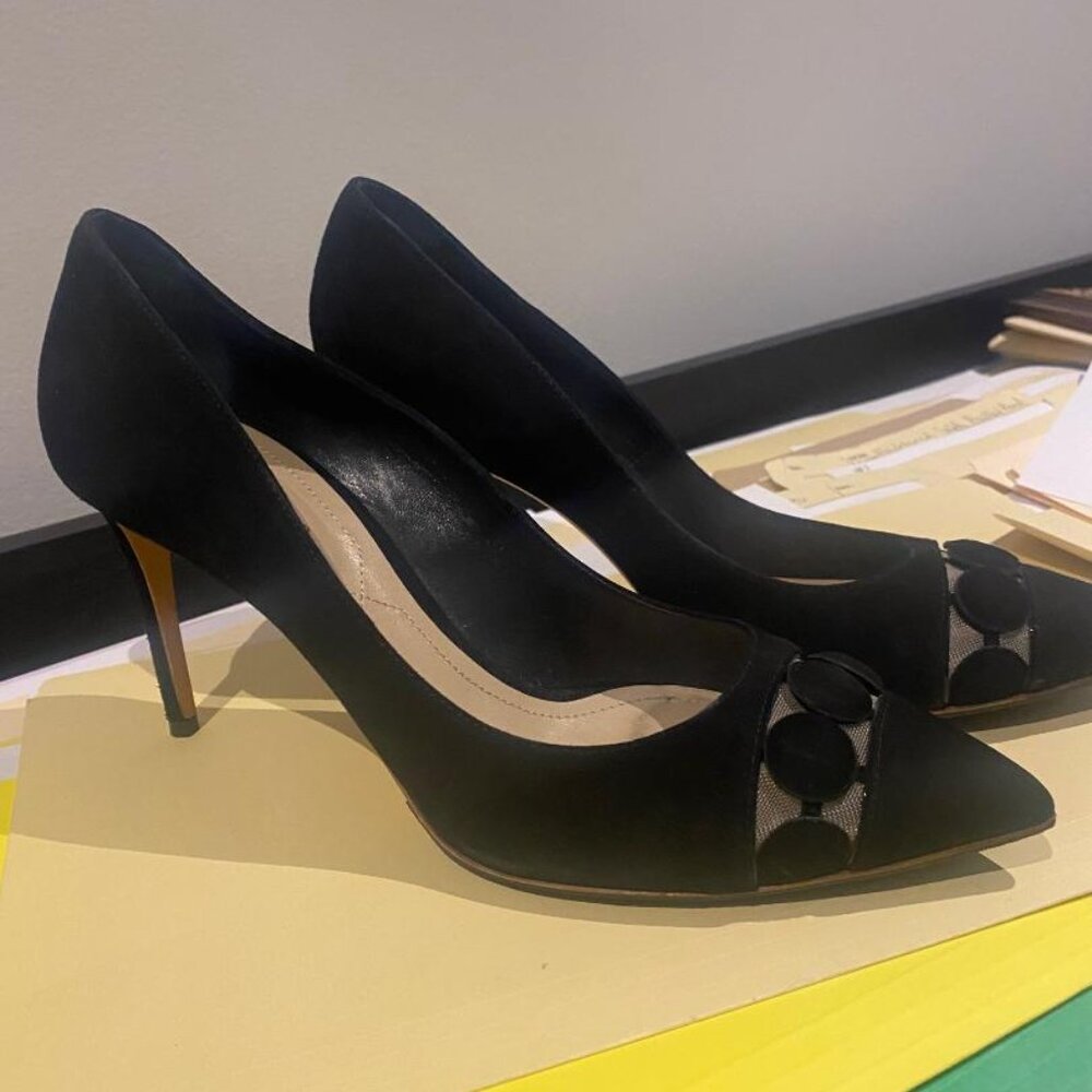 Nicholas Kirkwood Black Suede Stilettos